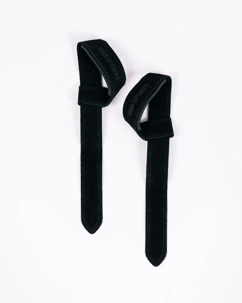 MM Sports Lifting Straps Suede Black One Size