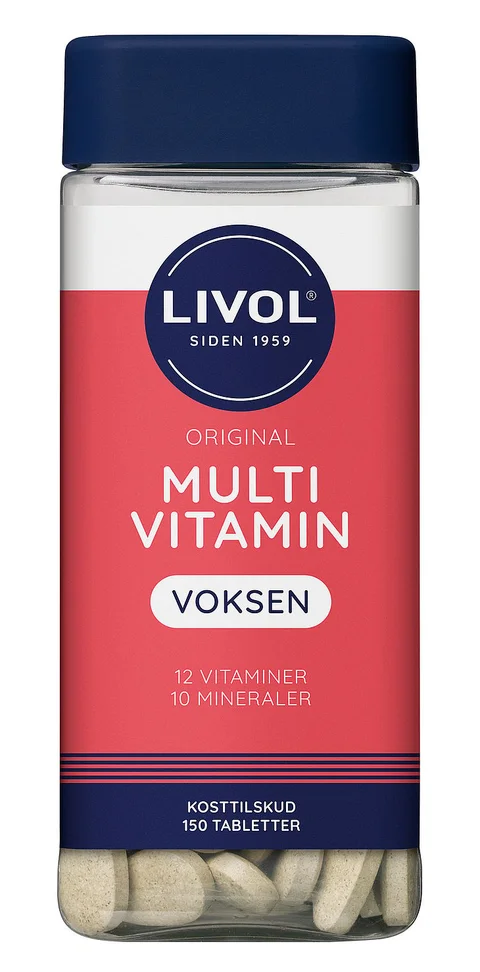 Livol Multivitamin Voksen, 150 tabletter