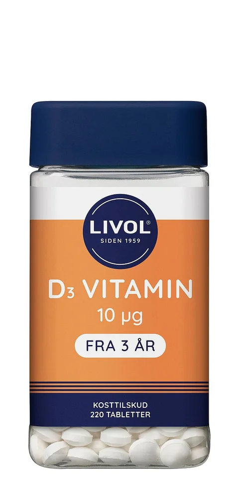Livol D-vitamin 10 µg, 220 tabletter